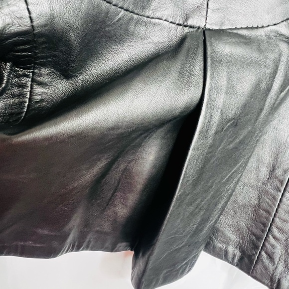 ZARA WOMAN LAMBSKIN LEATHER JACKET LARGE GREAT CONDITION BARELY WORN - Picture 4 of 10